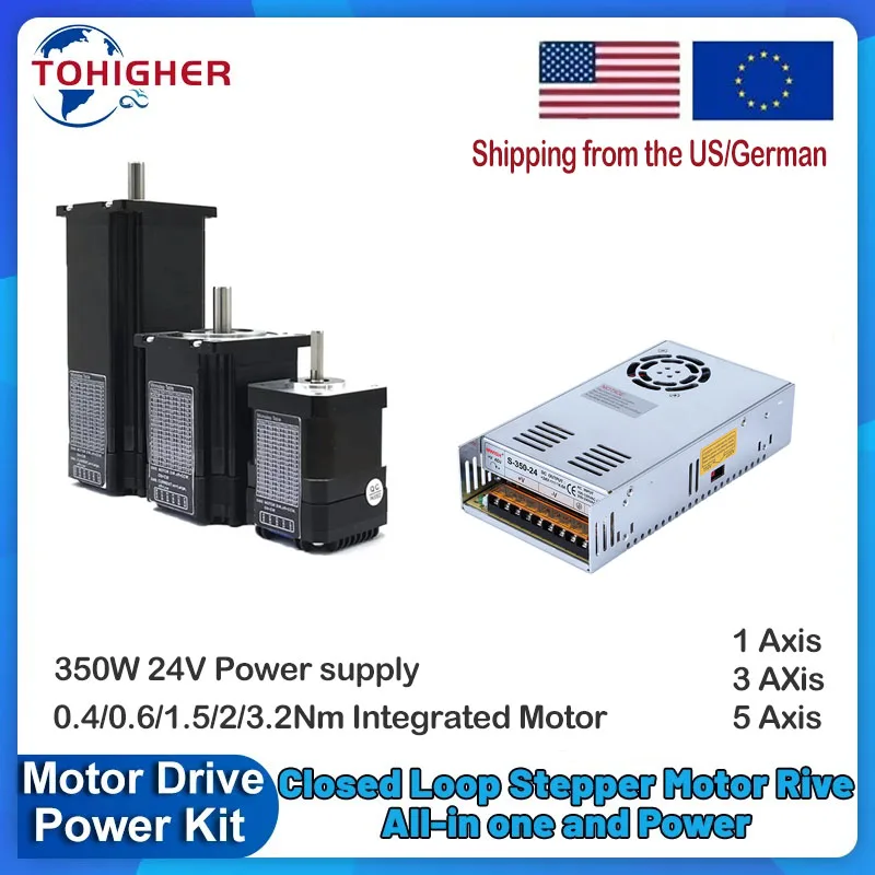 Nema 23 Closed Loop Stepper Motor Driver Kit - Nema17 Nema23 ステッピング モーター ドライバー電源 350W