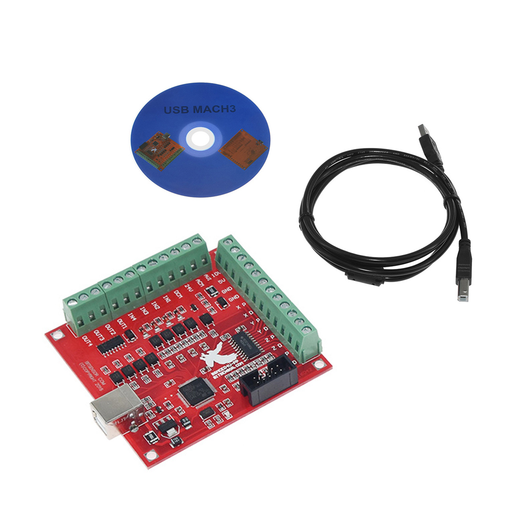 Mach3 Usb Cnc Controller 4 Axis 100Khz - MACH3 cnc usb 100 200khzのブレークアウト基板4軸インタフェースドライバモーションコントローラcnc usb