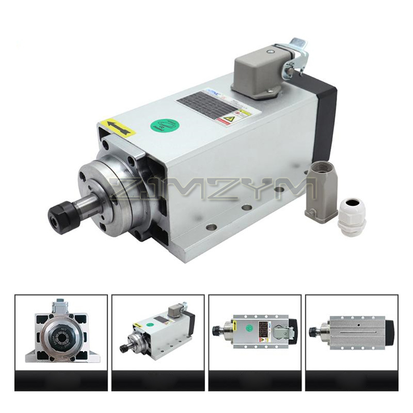 1.5KW HIZ80x73-1.5 スクエア空冷スピンドル - Air Cooled 1.5Kw Spindle Motor Inverter 110V のレビューと価格
