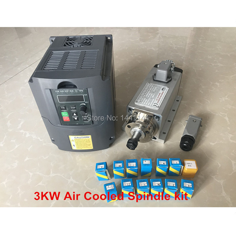 空冷スピンドル 3KW 220 V/380 V モーター C - Er20 Collet Chuck Spindle Motor 220V のレビューと価格
