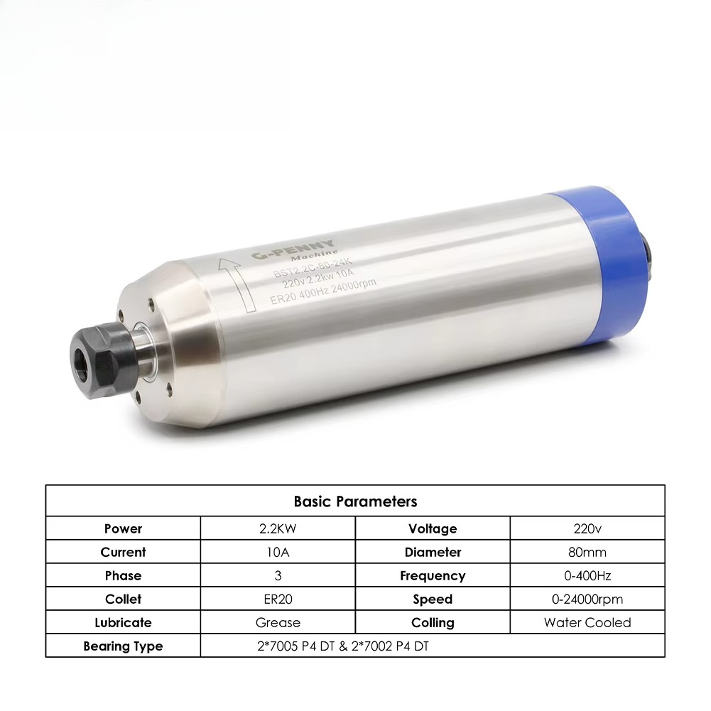 2.2kW水冷スピンドルモーターキット、CNC木工用VFDイ - 2.2Kw Water Cooled Spindle Kit Vfd のレビューと価格