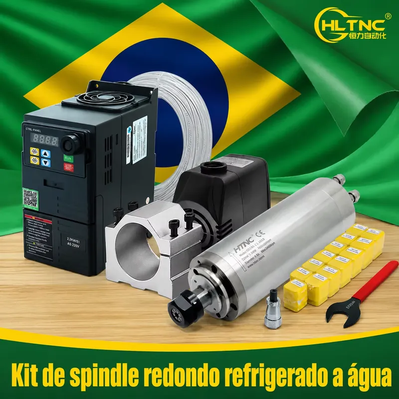 ブラジルから出荷された2.2kw 220V 110V水冷式ス - 2.2Kw Water Cooled Spindle Kit Vfd のレビューと価格